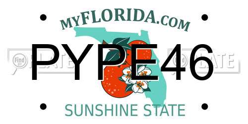 PYPE46 Florida License Plate