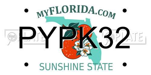 PYPK32 Florida License Plate