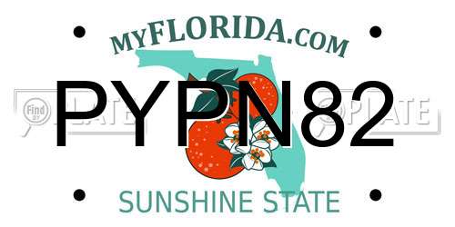 PYPN82 Florida License Plate