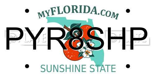 PYR8SHP Florida License Plate