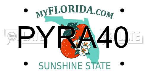 PYRA40 Florida License Plate