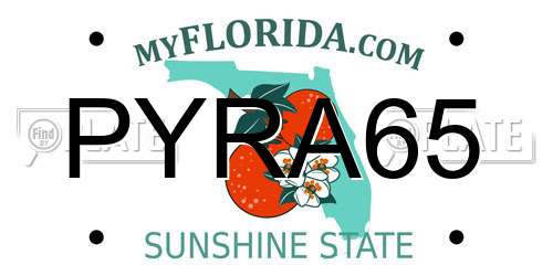 PYRA65 Florida License Plate