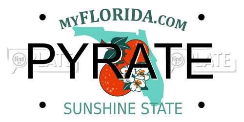 PYRATE Florida License Plate