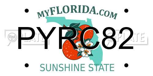 PYRC82 Florida License Plate