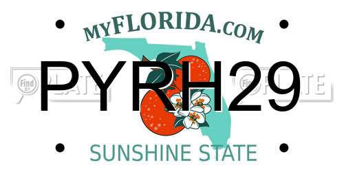 PYRH29 Florida License Plate