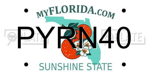 PYRN40 Florida License Plate