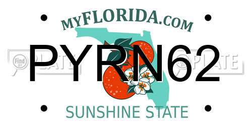 PYRN62 Florida License Plate