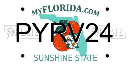 PYRV24 Florida License Plate