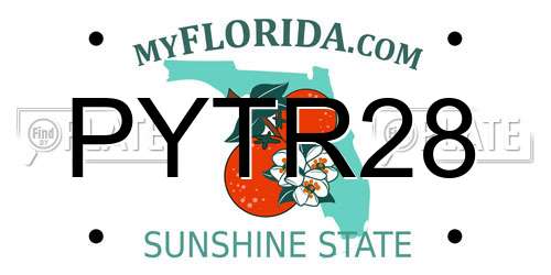PYTR28 Florida License Plate