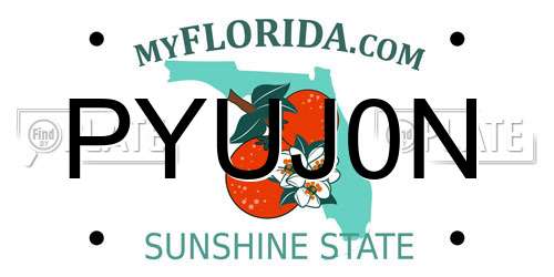 PYUJ0N Florida License Plate