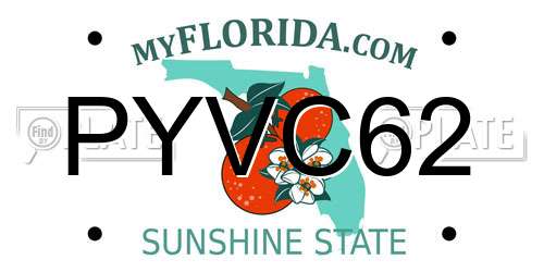PYVC62 Florida License Plate