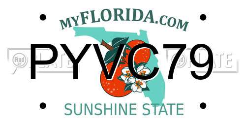 PYVC79 Florida License Plate