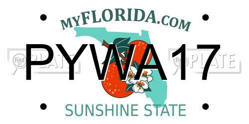 PYWA17 Florida License Plate