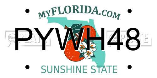 PYWH48 Florida License Plate