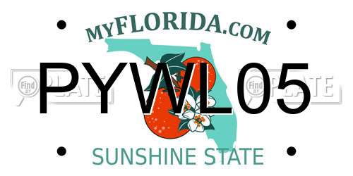 PYWL05 Florida License Plate