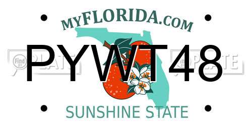 PYWT48 Florida License Plate