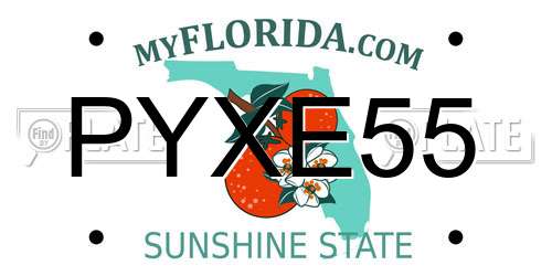 PYXE55 Florida License Plate
