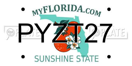 PYZT27 Florida License Plate