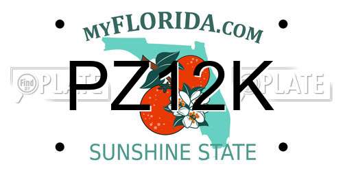 PZ12K Florida License Plate