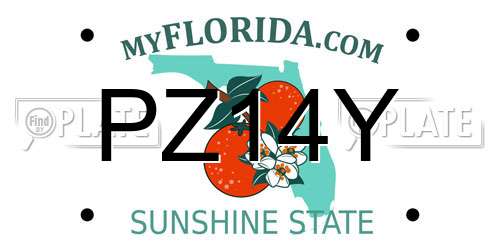 PZ14Y Florida License Plate