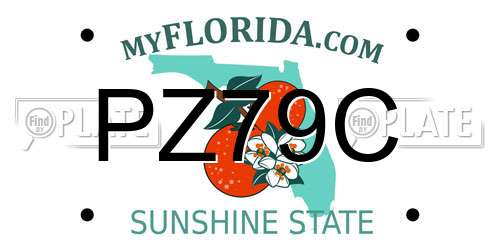 PZ79C Florida License Plate