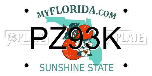PZ93K Florida License Plate