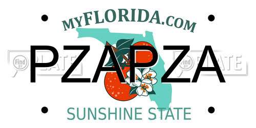 PZAPZA Florida License Plate
