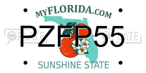 PZFP55 Florida License Plate