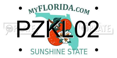 PZKL02 Florida License Plate