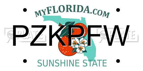 PZKPFW Florida License Plate