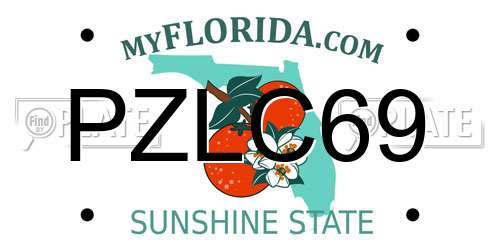 PZLC69 Florida License Plate
