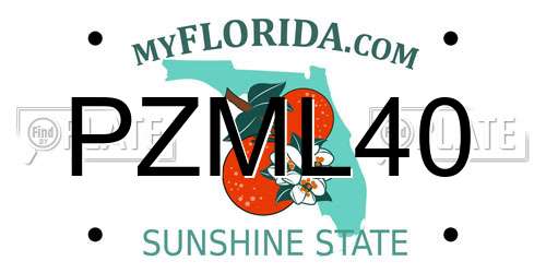 PZML40 Florida License Plate