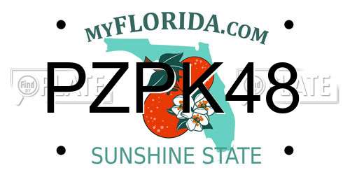 PZPK48 Florida License Plate