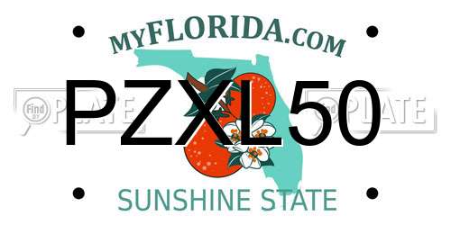 PZXL50 Florida License Plate