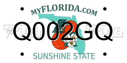 Q002GQ Florida License Plate