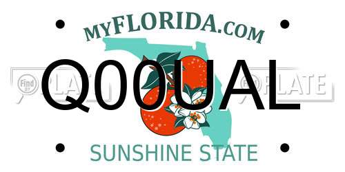 Q00UAL Florida License Plate