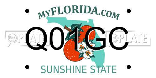 Q01GC Florida License Plate
