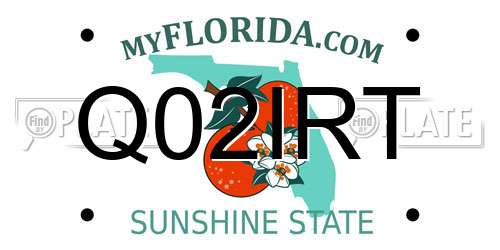Q02IRT Florida License Plate