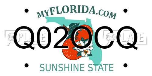 Q02OCQ Florida License Plate