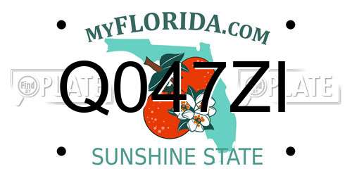 Q047ZI Florida License Plate