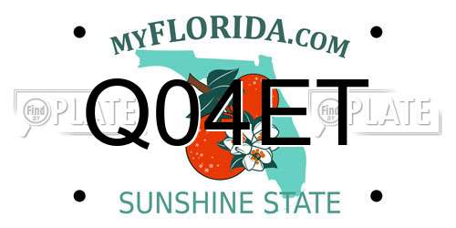 Q04ET Florida License Plate