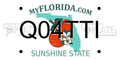 Q04TTI Florida License Plate