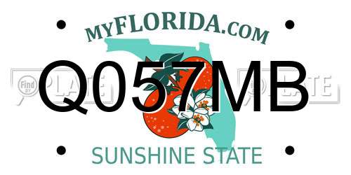 Q057MB Florida License Plate
