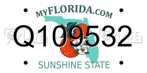 Q109532 Florida License Plate