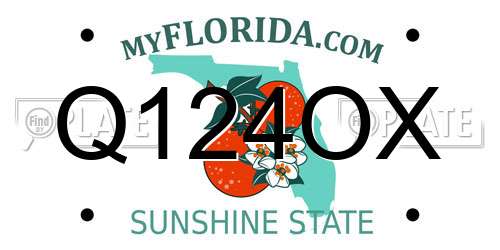 Q124OX Florida License Plate