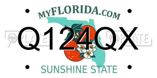 Q124QX Florida License Plate