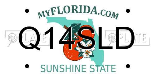 Q14SLD Florida License Plate