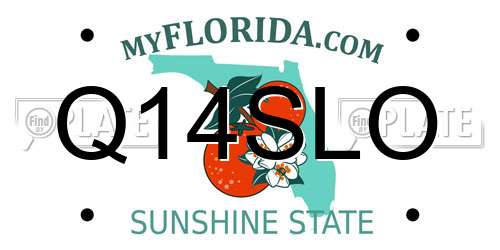 Q14SLO Florida License Plate