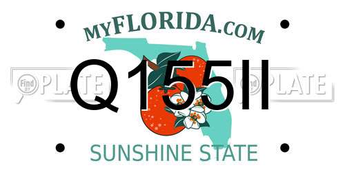 Q155II Florida License Plate