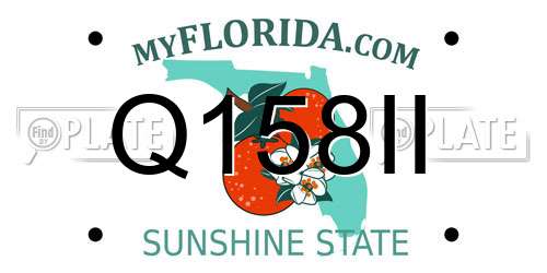 Q158II Florida License Plate